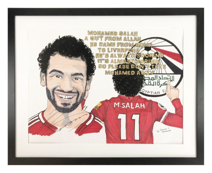 Signed Mo Salah Artist Display - Liverpool FC Icon | Firma Stella