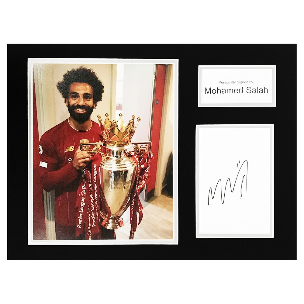 Signed Mo Salah Photo Display - Premier League Champion