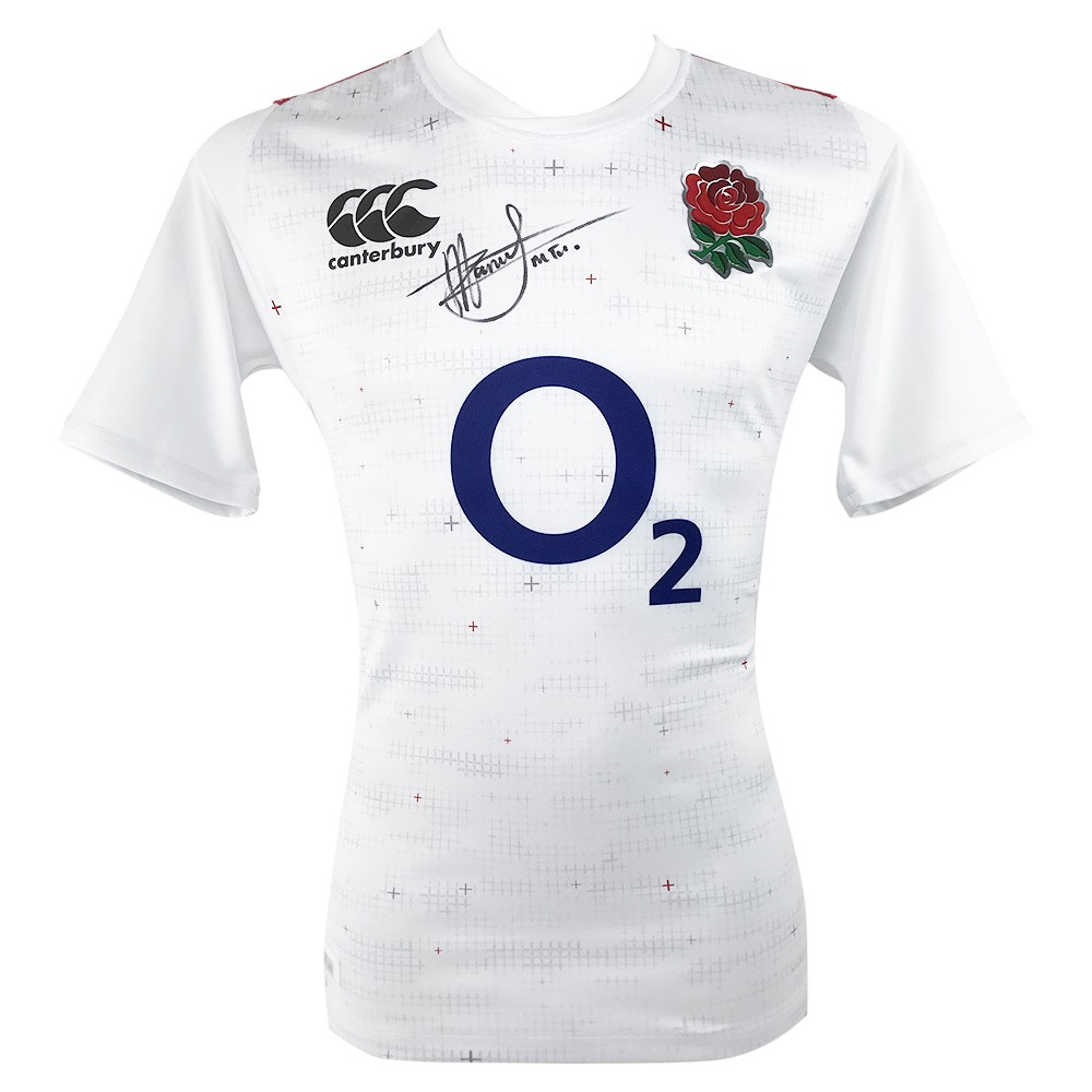 England Rugby Signed Shirt COA Manu Tuilagi Autographed Jersey 