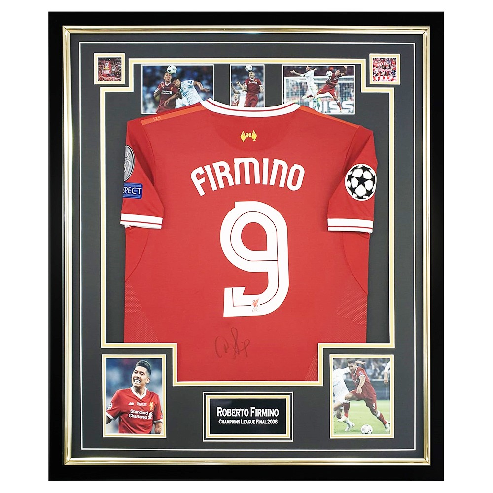 Signed Roberto Firmino Shirt - Framed Liverpool FC Icon