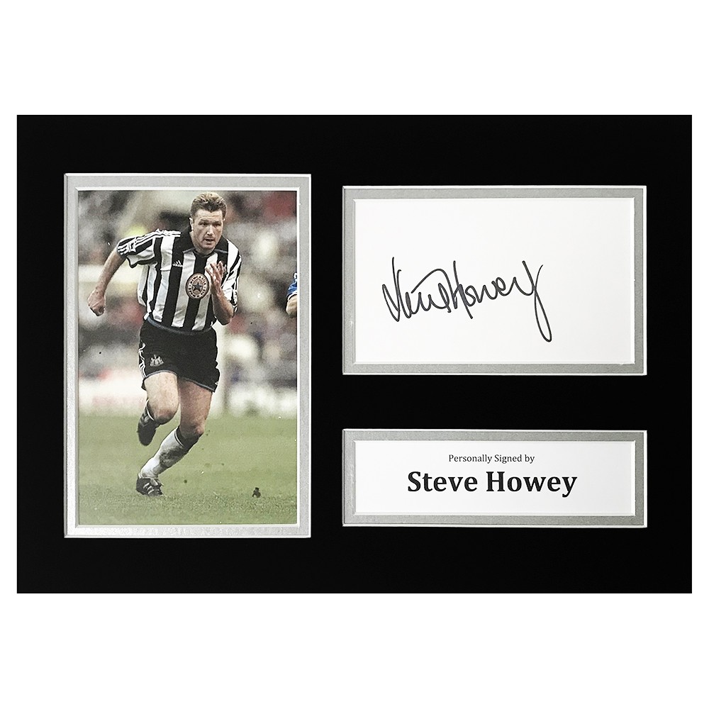 Steve Howey Signed A4 Photo Display Newcastle United Autograph Memorabilia COA 