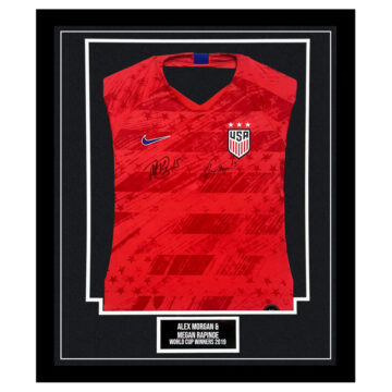 Signed Megan Rapinoe & Alex Morgan Shirt Framed - World Cup Winners 2019 Jersey