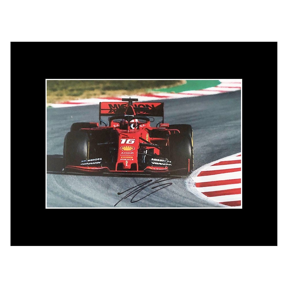 Signed Charles Leclerc Photo Display - 16x12 Ferrari Icon Autograph
