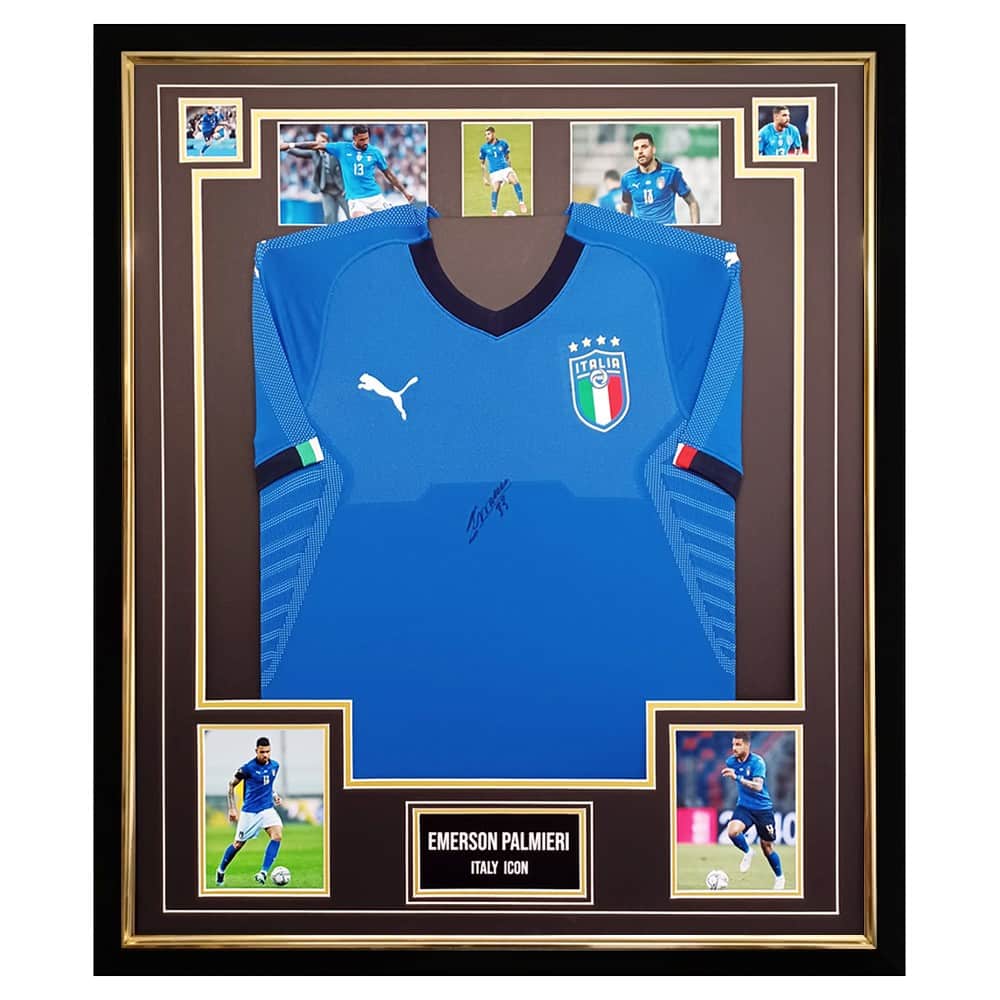 Signed Emerson Palmieri Shirt Framed - Italy Icon Jersey