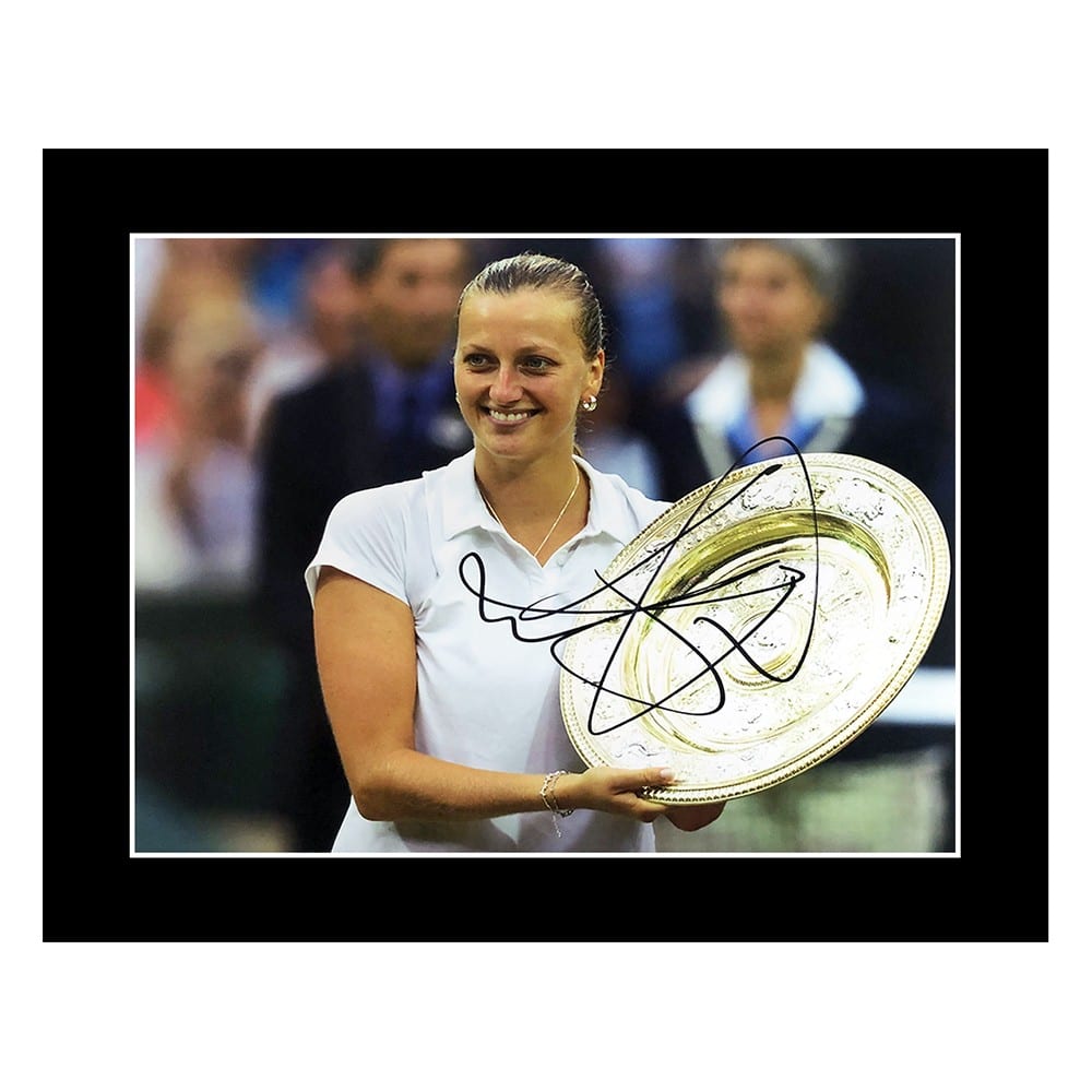 Signed Petra Kvitova Photo Display - 12x10 Wimbledon Winner 2014