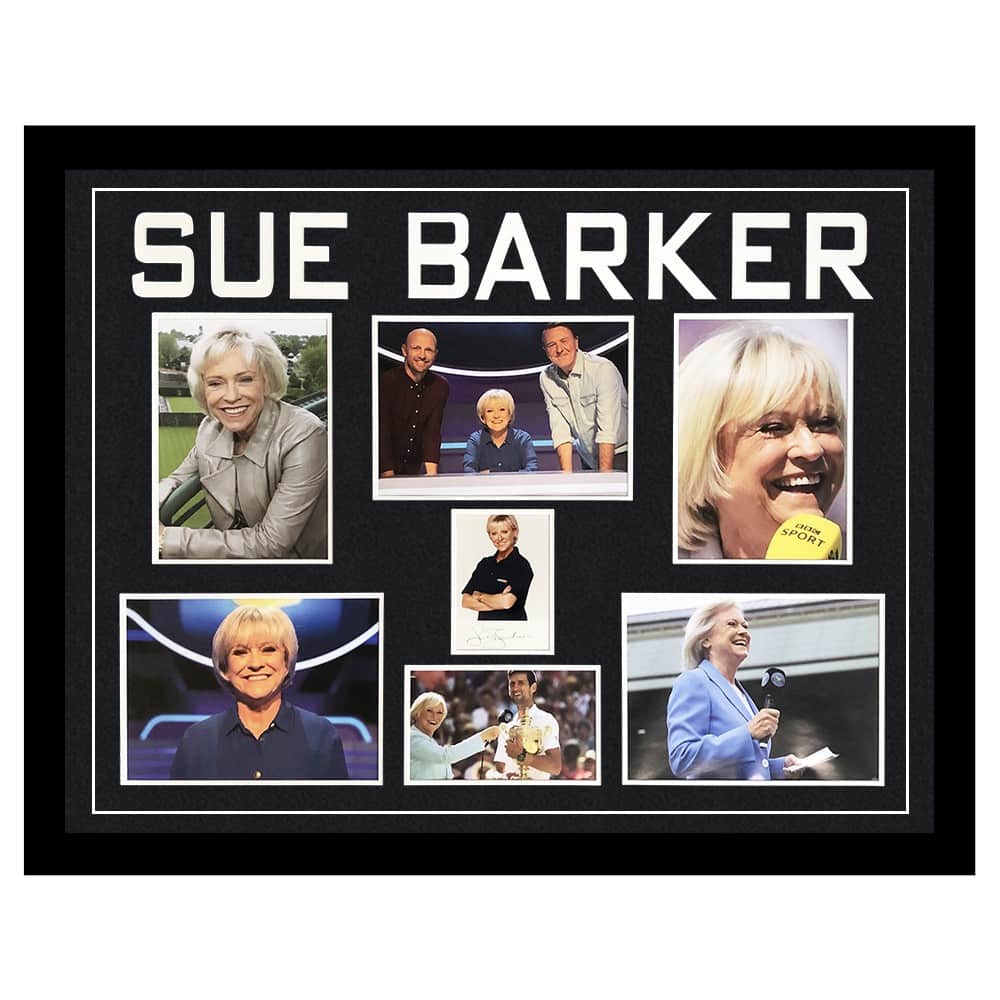 Signed Sue Barker Framed Display Large - Tennis Icon