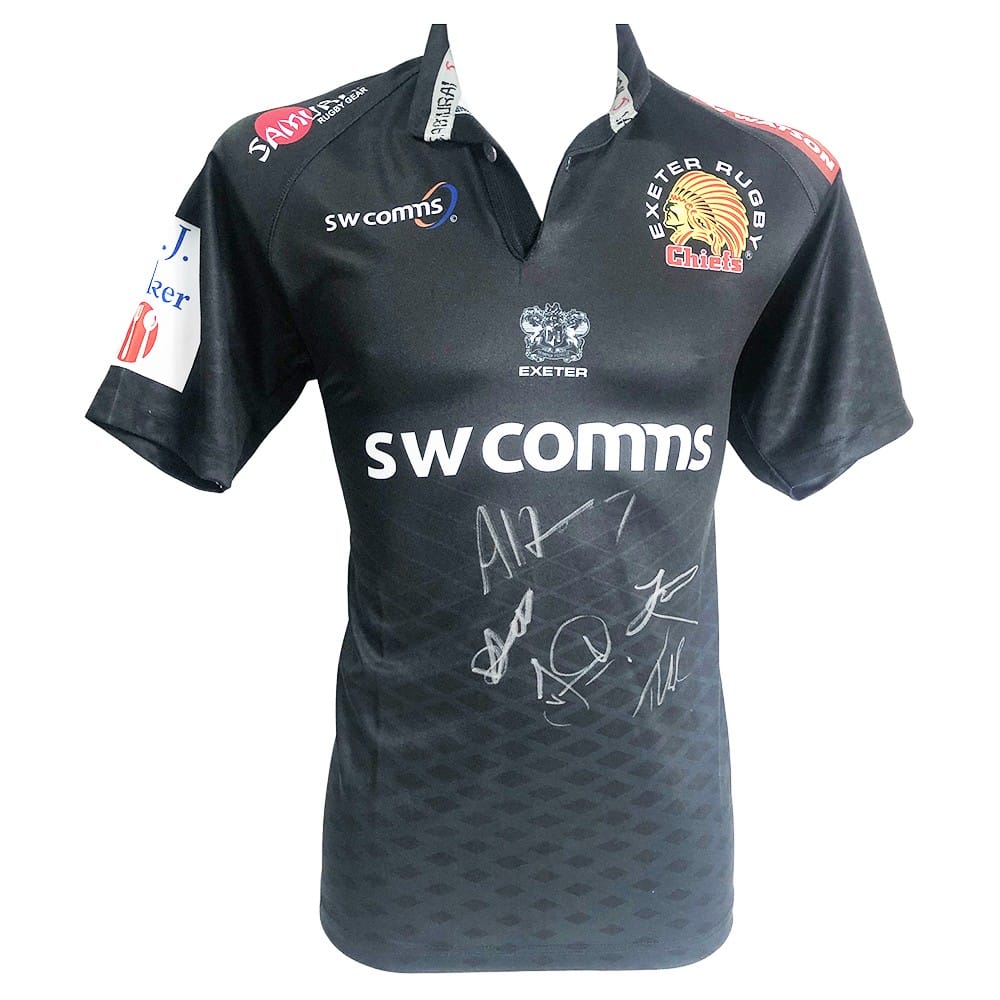 Signed Exeter Chiefs Rugby Shirt - Autographed Jersey