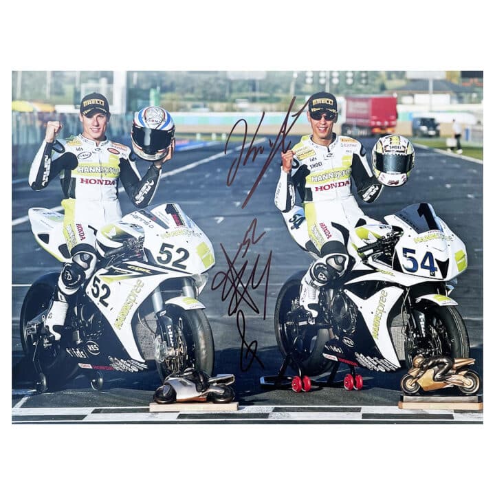 Signed James Toseland & Kenan Sofuoglu Poster Photo - Moto GP Icons