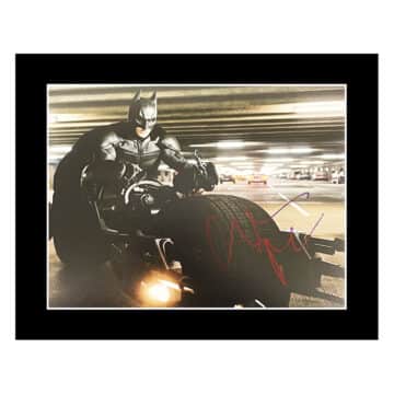 Signed Christian Bale Photo Display - 12x10 Batman Icon
