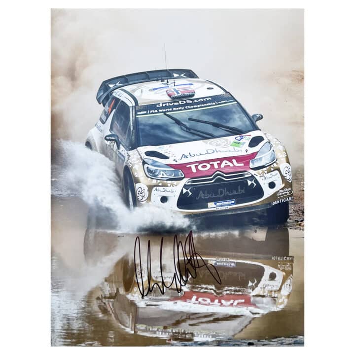 Signed Mads Ostberg Poster Photo - Rally Car Racing Autograph