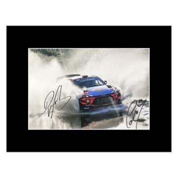 Signed Sordo & Del Barrio Photo Display - 16x12 Rally Car Autograph