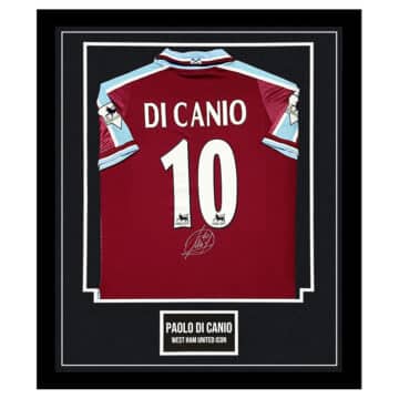 Signed Paolo Di Canio Shirt Framed - West Ham Icon Jersey