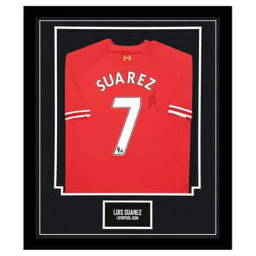 Luis Suarez Signed Shirt Framed - Liverpool FC Icon Jersey