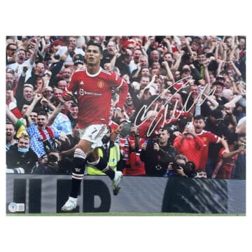 Signed Cristiano Ronaldo Poster Photo - 18x12 Manchester United Icon