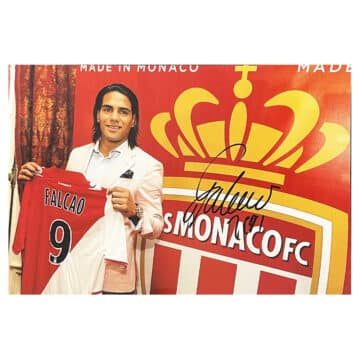 Signed Radamel Falcao Poster Photo - 18x12 AS Monaco Icon Autograph