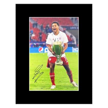 Signed Serge Gnabry Photo Display - 16x12 Super Cup Winner 2020