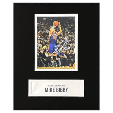 Signed Mike Bibby Photo Display - 10x8 New York Knicks Icon