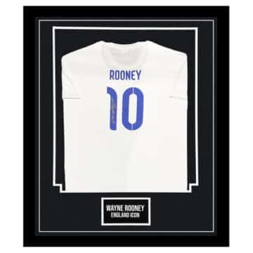 Signed Wayne Rooney Shirt Framed - England Icon Jersey