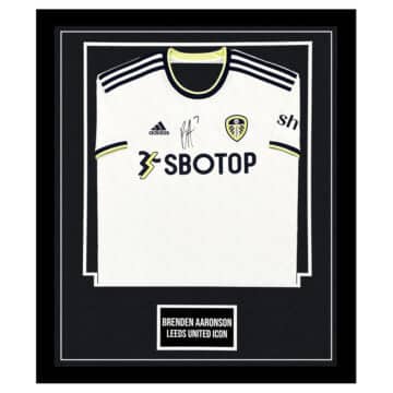 Signed Brenden Aaronson Shirt Framed - Leeds United Icon Jersey
