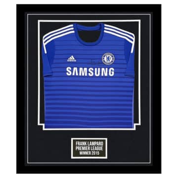 Frank Lampard Signed Shirt Framed - Premier League Winner 2015 Jersey