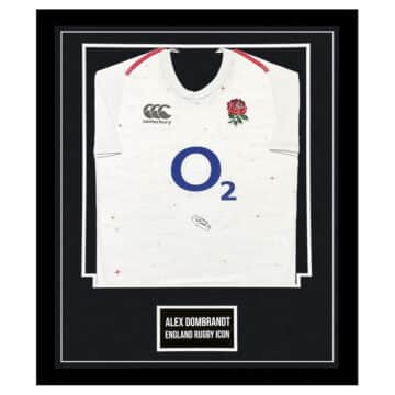 Signed Alex Dombrandt Jersey Framed - England Rugby Icon Shirt