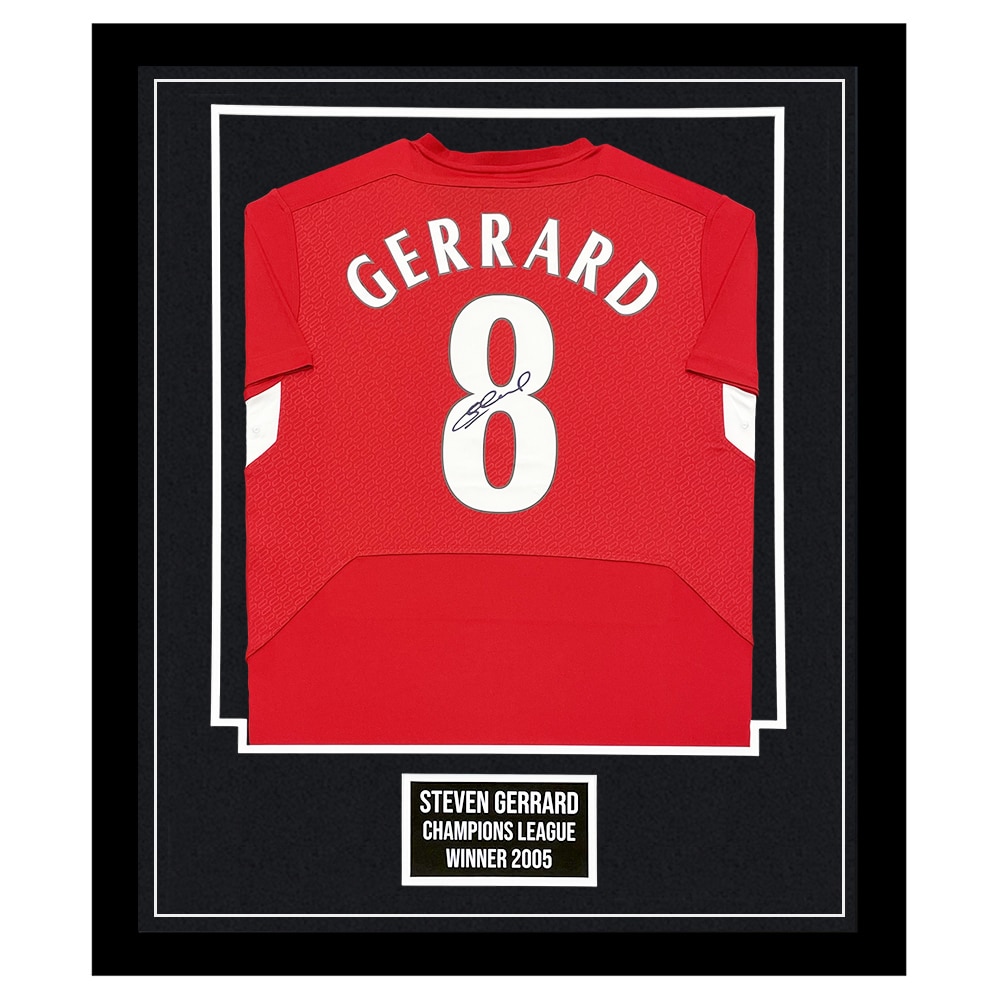 Steven Gerrard Signed Shirt Framed - Champions League Winner 2005 Jersey