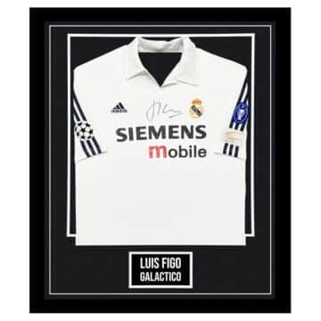 Signed Luis Figo Shirt Framed - Real Madrid Galacticos Icon Jersey