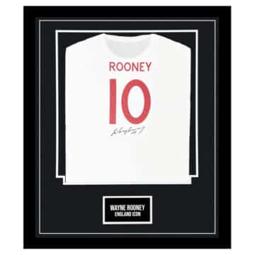 Wayne Rooney Signed Shirt Framed - England Icon Jersey