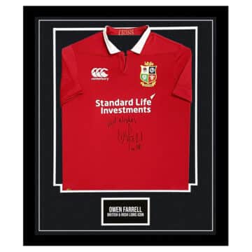 Owen Farrell Signed Jersey Framed - British & Irish Lions Icon Shirt