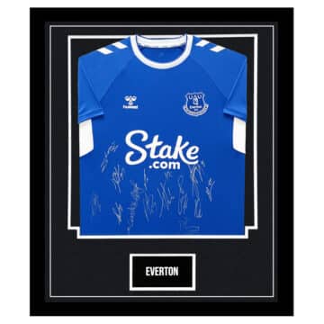 Signed Everton Framed Shirt - Premier League Squad 2023