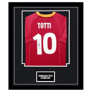 Signed Francesco Totti Framed Shirt - AS Roma Icon