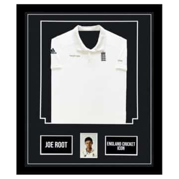 Signed Joe Root Framed Display - England Cricket Icon Jersey