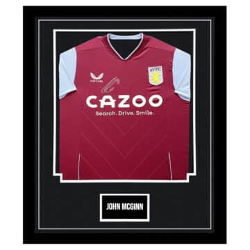 Signed John McGinn Framed Shirt - Aston Villa Icon