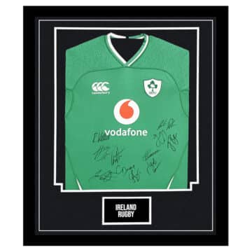 Ireland Rugby Signed Framed Jersey - Squad Autograph