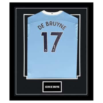 Kevin De Bruyne Signed Framed Shirt - Manchester City Autograph