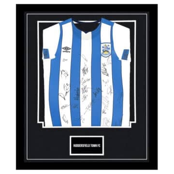 Signed Huddersfield Town FC Framed Shirt - Championship Squad Autograph