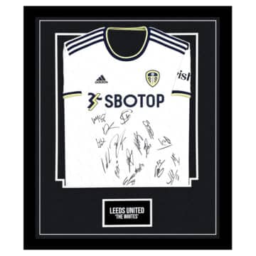 Signed Leeds United FC 'The Whites' Framed Shirt - Premier League Squad Autograph