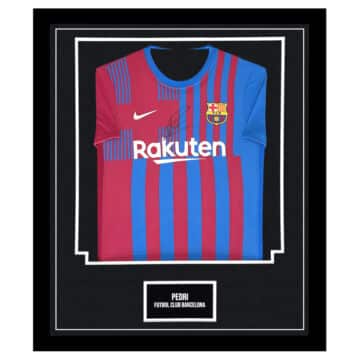 Signed Pedri Framed Shirt - Futbol Club Barcelona Icon
