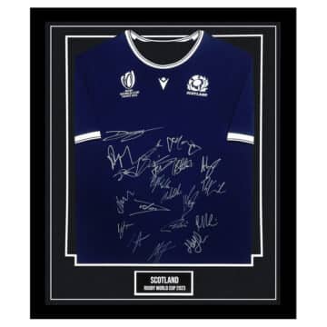 Framed Scotland Signed Shirt - Rugby World Cup 2023