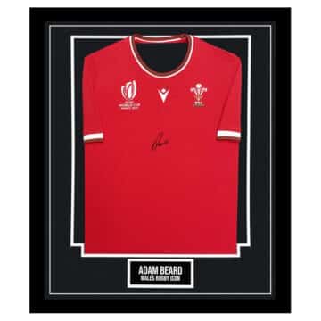 Signed Adam Beard Framed Shirt - Wales Rugby Icon
