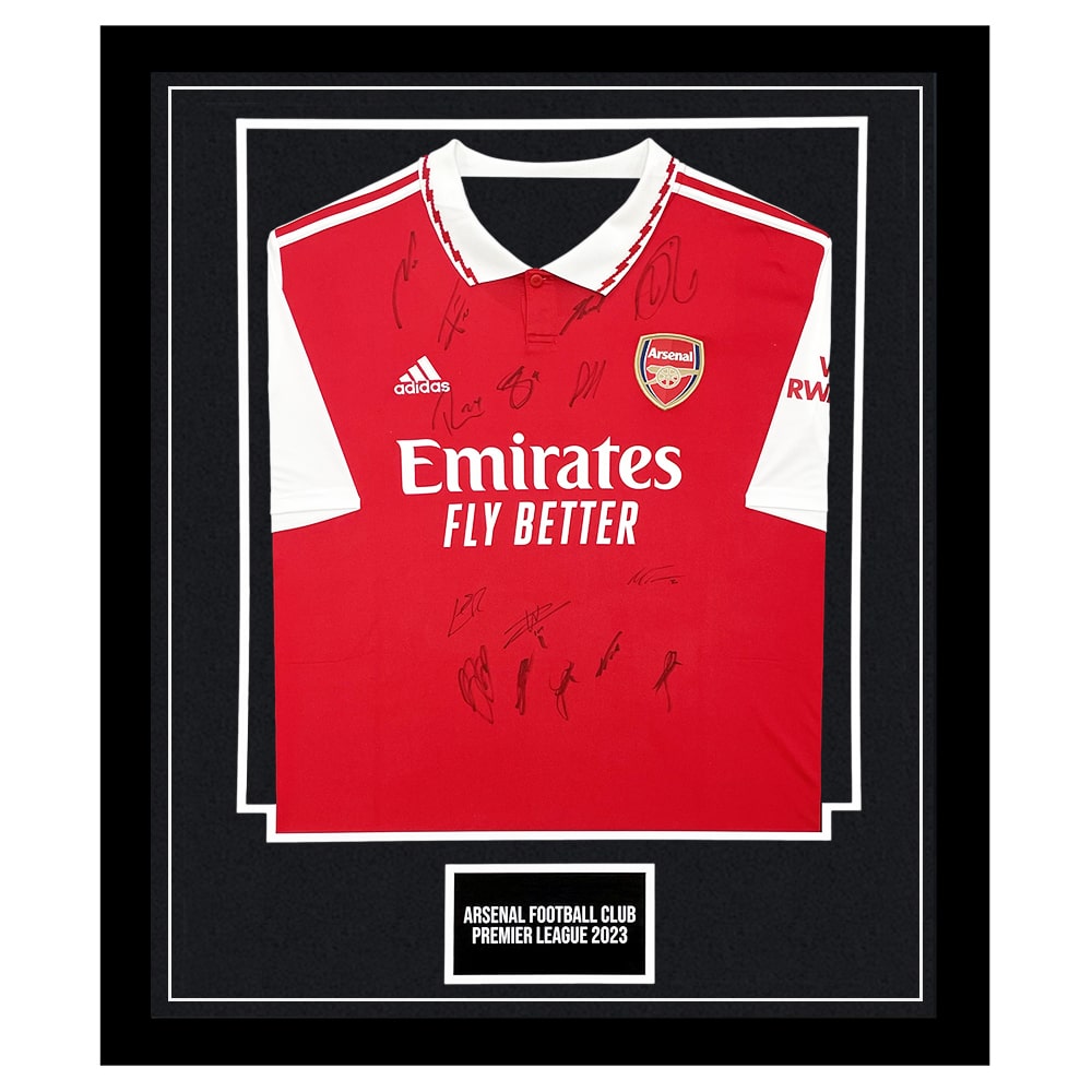 Signed Arsenal Football Club Framed Shirt - Premier League
