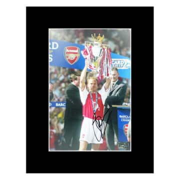 Signed Dennis Bergkamp Photo Display - 16x12 Premier League Winner 2004