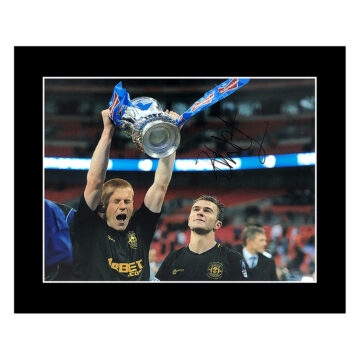 Ben Watson Signed Photo Display 12x10 - FA Cup Winner 2013