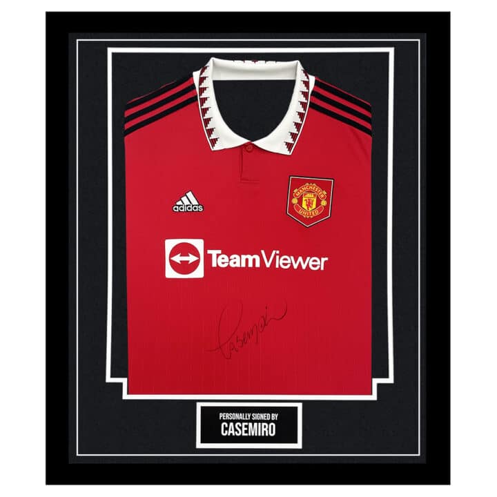 Framed Casemiro Signed Shirt - Manchester United Autograph