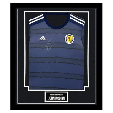 Framed John McGinn Signed Shirt - Scotland Autograph