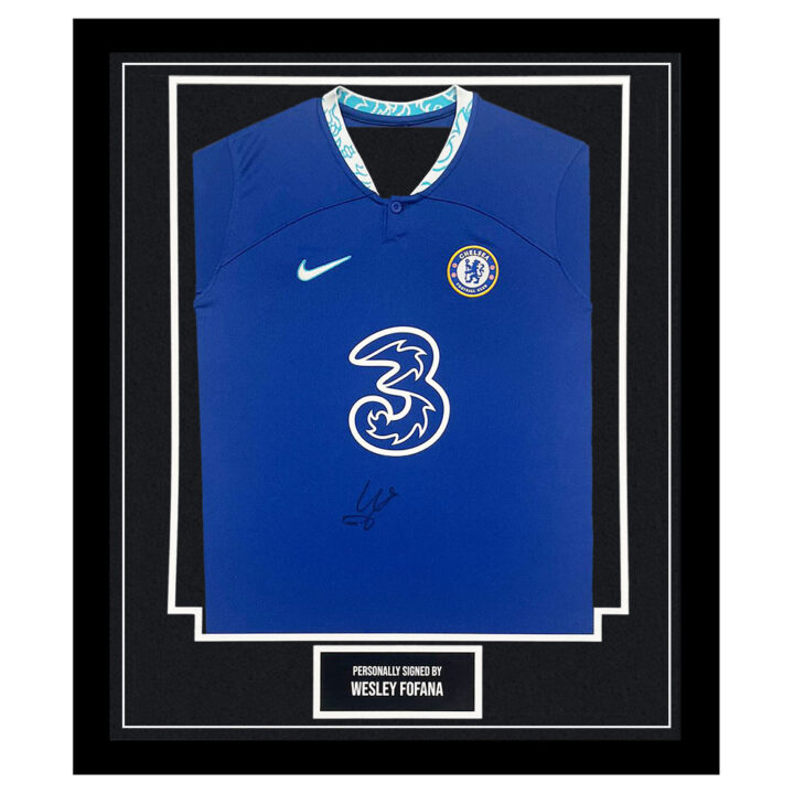 Framed Wesley Fofana Signed Shirt - Chelsea FC Autograph