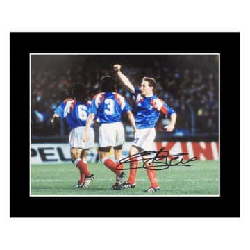 Signed Jean-Pierre Papin Photo Display 12×10 – France Icon