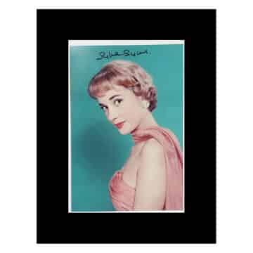 Signed Sylvia Syms Photo Display – 16×12 Film Icon