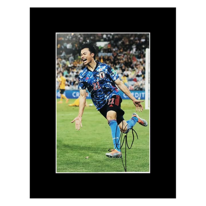Signed Kaoru Mitoma Photo Display – 16×12 Japan Icon