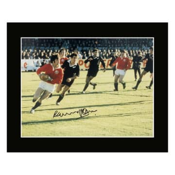 Signed Barry John Photo Display 12×10 – British & Irish Lions Icon
